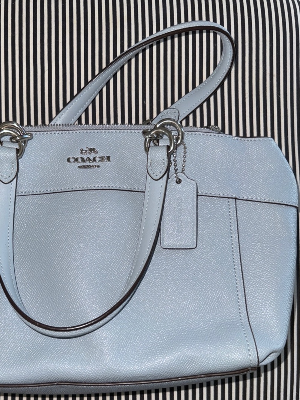 Coach Leather BROOKE CARRyall  Bag in DUSTY BLUE 🩵